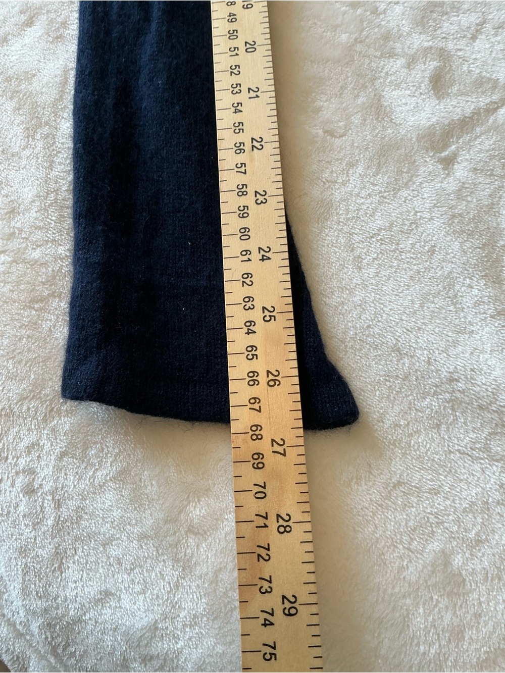 Soft Surroundings 100% Cashmere Navy Tie Front Wrap Cardigan Sweater Size Medium - Picture 8 of 8